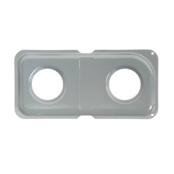 Double Gray Porcelain Pan Left Side-Gas WB34K10014 CKD56379