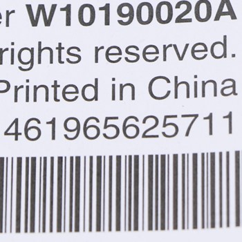 WHIRLPOOL CORPORATION W10190018 Template - Spare Part CKD055475