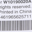 WHIRLPOOL CORPORATION W10190018 Template - Spare Part CKD055475