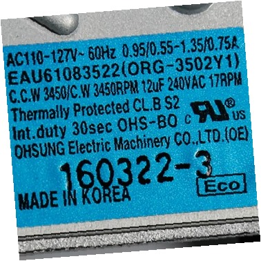 MOTOR,AC EAU60783827 CKD0561314